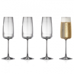 Lyngby Zero Champagneglas 30 cl 4 st