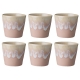 Costa Nova Gres Espressomugg 6 st 0,10L Ljusröd