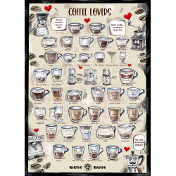 Rigtig Kaffe COFFEE LOVERS Poster 50x70cm