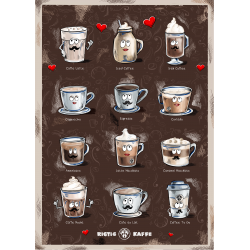 Rigtig Kaffe COFFEE DRINKS Poster 50x70cm