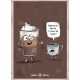 Rigtig Kaffe HOTTER & STRONGER Poster 21x30cm