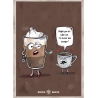 Rigtig Kaffe HOTTER & STRONGER Poster 21x30cm
