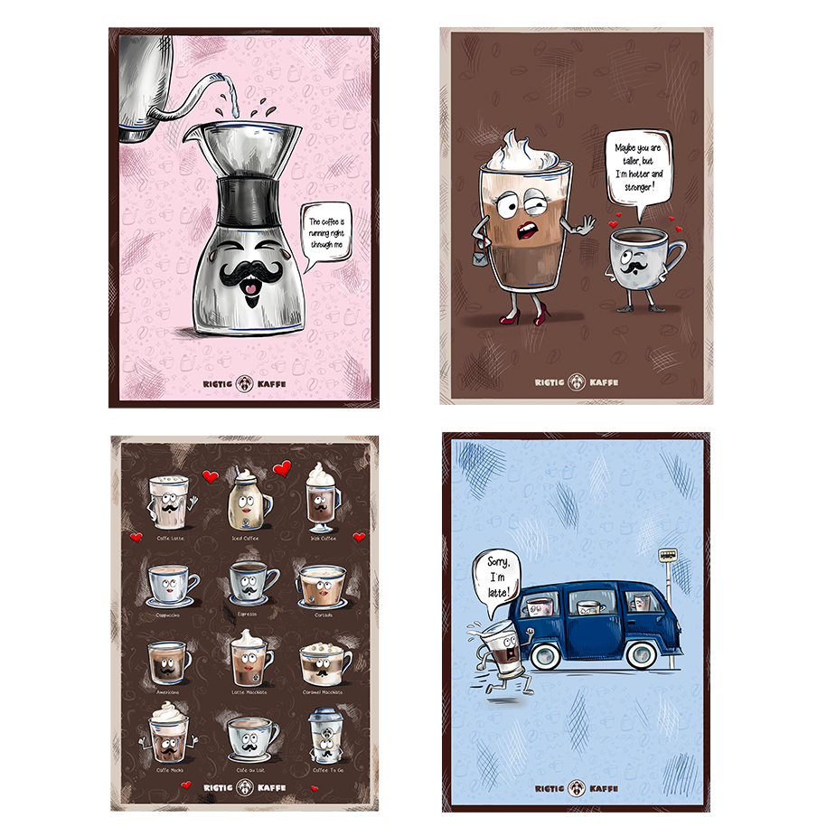 Rigtig Kaffe COFFEE LOVERS Plakat 50x70cm