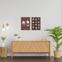 Rigtig Kaffe 2 Brun Kaffe Posters 21x30cm