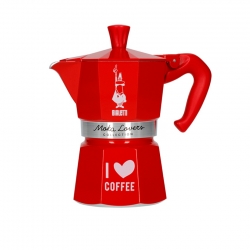 Bialetti Moka Lovers 3 Koppar Mokabryggare Röd - I Love Coffee