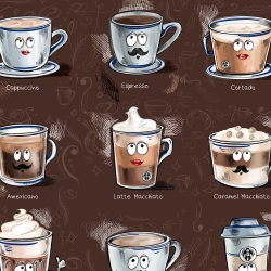Rigtig Kaffe COFFEE DRINKS Poster 21x30cm