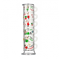 Bialetti Espressokoppar Inkl. Stand 6 st
