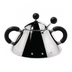 Alessi 9097 Sockerskål - Svart