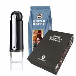 CrushGrind Presentlåda Inkl. Rejsekværn & Kaffe