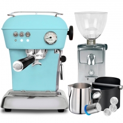Ascaso Dream Zero Kid Blue Inkl. Ascaso i-Mini I2 Espressokvarn & Tillbehör