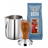 House of Barista Tamper, Mjölkkanna & 500g Super Crema