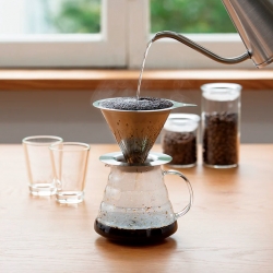 Hario V60-02 Metal Dripper 2 Kopp