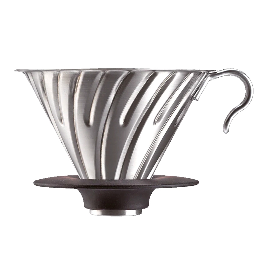 Hario V60 Metal Dripper St&aring;l 2 Kopp