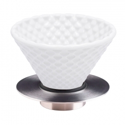 Loveramics Brewers Strong Dripper Vit 2 Kopp Inkl. Stativ Metallisk
