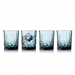Lyngby Sorrento Whiskyglas 32 cl 4 St Blå