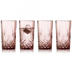 Lyngby Sorrento Highballglas 38 cl 4 St Pink