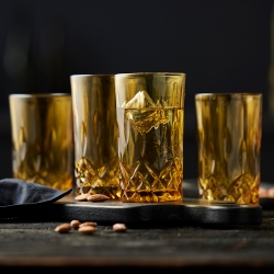 Lyngby Sorrento Highballglas 38 cl 4 St Amber