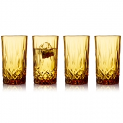 Lyngby Sorrento Highballglas 38 cl 4 St Amber