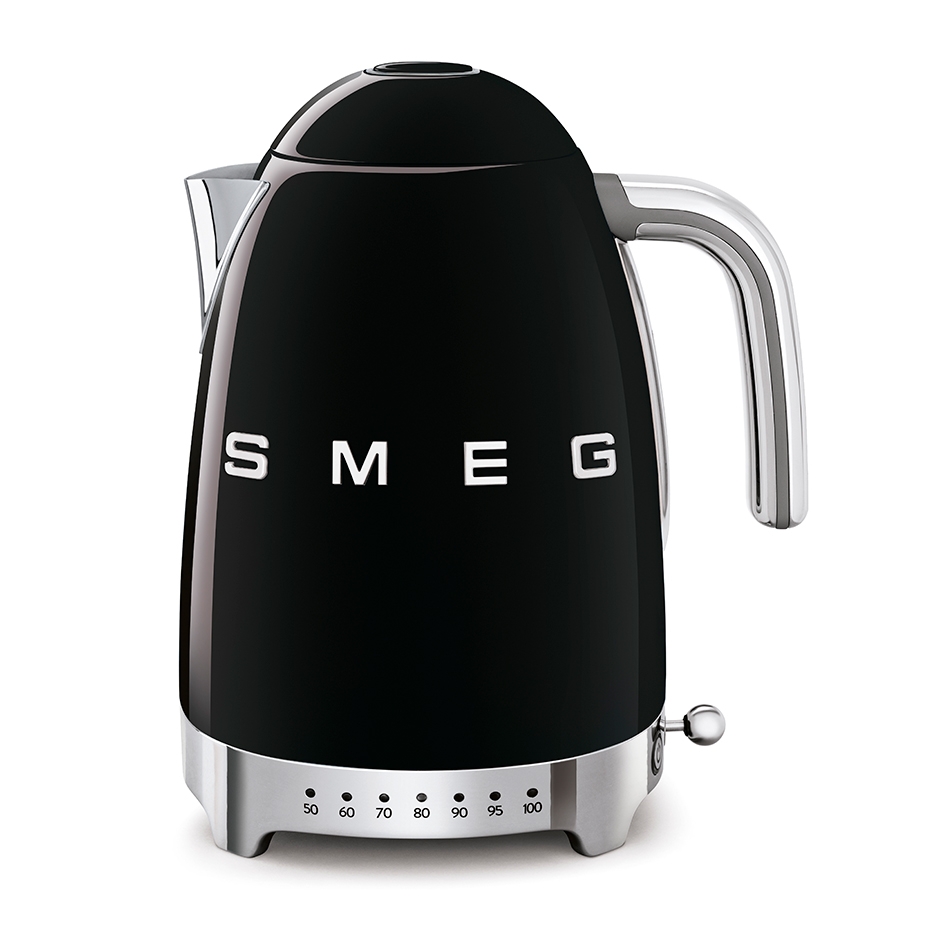 Smeg KLF04BLEU Vattenkokare m. Temperatur 1,7L Svart