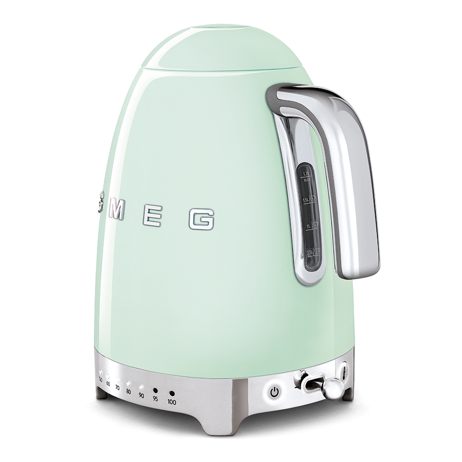 Smeg KLF04PGEU Vattenkokare m. Temperatur 1,7L Pastelgr&ouml;n