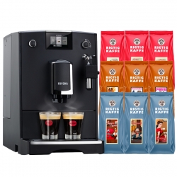 Nivona CafeRomatica 550 Matt Svart Espressomaskin Inkl. 4,2kg Rigtig Kaffe