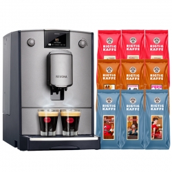 Nivona CafeRomatica 695 Titan Espressomaskin Inkl. 4,2kg Rigtig Kaffe