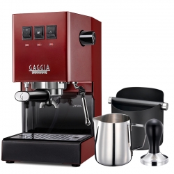 Gaggia Classic Evo Pro Röd Espressomaskin Inkl. Baristautrutning