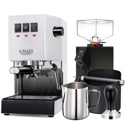 Gaggia Classic Evo Pro Vit Espressomaskin Inkl. Baristautrustning