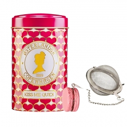 Tesil i Kedja med Macaron-Figur Inkl. Østerlandsk Thehus Kiss Me Quick 125g
