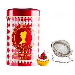 Tesil i Kedja med Cupcake-Figur Inkl. Østerlandsk Thehus Copenhagen Blend 125g