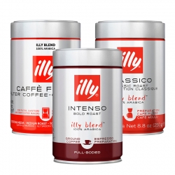 Illy Mixpaket 3x250g Malet kaffe