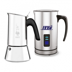 Bialetti Venus Elegance 6 Kop. Mokabryggare & Izzo Mjölkskummare