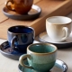 Bitz Espressomugg med underkopp 7 cl 6 st Mörkblå/Svart