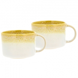 Villa Collection Styles Mugg m. Hank 16 cl 2 st Gul/Kräm