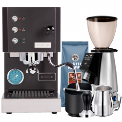 Profitec GO Matt Svart Inkl. Macap M2E Espressokvarn, Baristautrustning & Kaffe