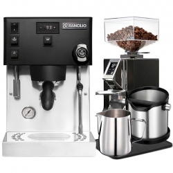 Rancilio Silvia Pro X Svart Espressomaskin Inkl. Eureka Libra & Baristautrustning