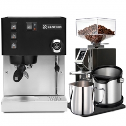 Rancilio Silvia E V6 2023 Svart Espressomaskin Inkl. Eureka Libra & Baristautrustning