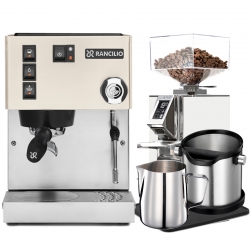 Rancilio Silvia E V6 2023 Vit Espressomaskin Inkl. Eureka Libra & Baristautrustning
