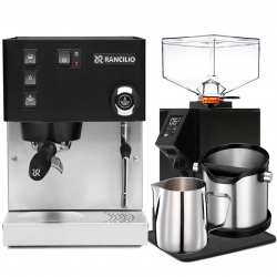 Rancilio Silvia E V6 2023 Svart Espressomaskin Inkl. Eureka Perfetto & Baristautrustning