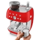 Smeg EGF03RDEU manuell espressomaskin inkl. kvarn röd