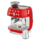 Smeg EGF03RDEU manuell espressomaskin inkl. kvarn röd