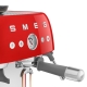 Smeg EGF03RDEU manuell espressomaskin inkl. kvarn röd