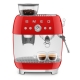 Smeg EGF03RDEU manuell espressomaskin inkl. kvarn röd