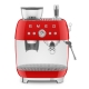 Smeg EGF03RDEU manuell espressomaskin inkl. kvarn röd