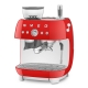 Smeg EGF03RDEU manuell espressomaskin inkl. kvarn röd