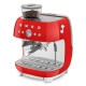Smeg EGF03RDEU manuell espressomaskin inkl. kvarn röd