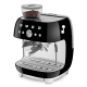Smeg EGF03BLEU Manuell espressomaskin inkl. kvarn svart