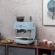 Smeg EGF03PBEU manuell espressomaskin inkl. kvarn pastellblå