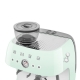 Smeg EGF03PGEU manuell espressomaskin inkl. kvarn pastellgrön