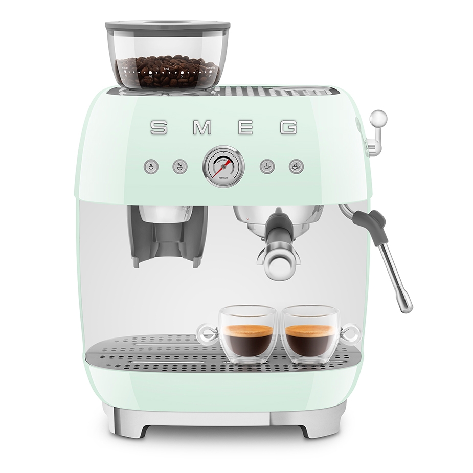 Smeg EGF03PGEU Manuell Espressomaskin Inkl. Kvarn Pastellgr&ouml;n